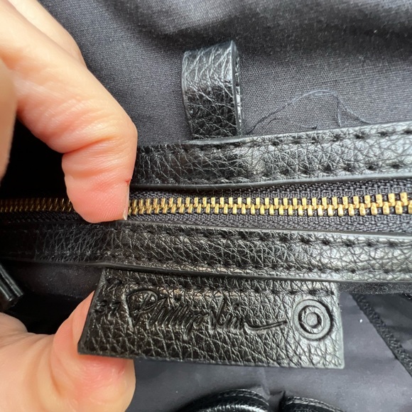 3.1 PHILLIP LIM X TARGET Pebbled Black Vegan Leather Satchel Bag Purse - Picture 9 of 16